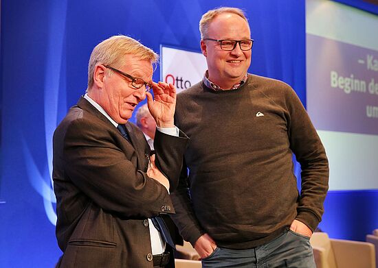 Prof. Bernd Gäbler und Oliver Welke