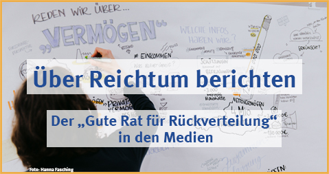 Über Reichtum berichten - Der 'Gute Rat für Rückverteilung' in den Medien