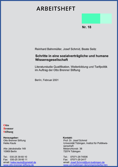 Schritte in eine sozialverträgliche und humane Wissensgesellschaft Schritte in eine sozialverträgliche und humane Wissensgesellschaft