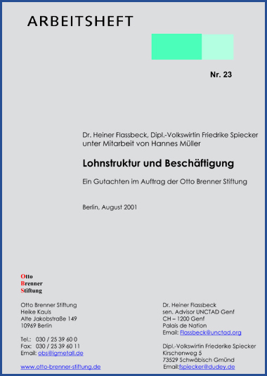 Lohnstruktur und Beschäftigung Lohnstruktur und Beschäftigung
