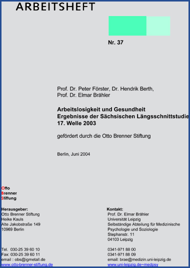 Arbeitslosigkeit und Gesundheit Arbeitslosigkeit und Gesundheit