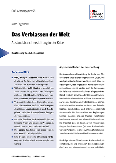 Kurzfassung: Das Verblassen der Welt Kurzfassung: Das Verblassen der Welt