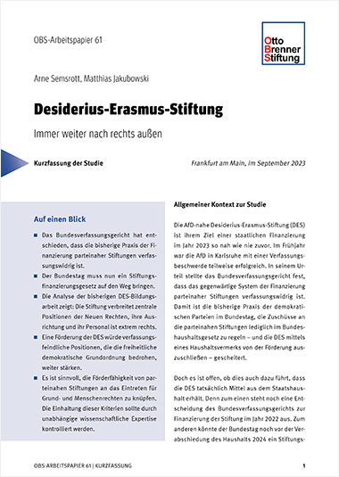 Kurzfassung: Desiderius-Erasmus-Stiftung II Kurzfassung: Desiderius-Erasmus-Stiftung II