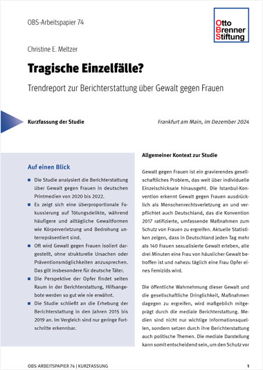 Kurzfassung: Tragische Einzelfälle? Kurzfassung: Tragische Einzelfälle?