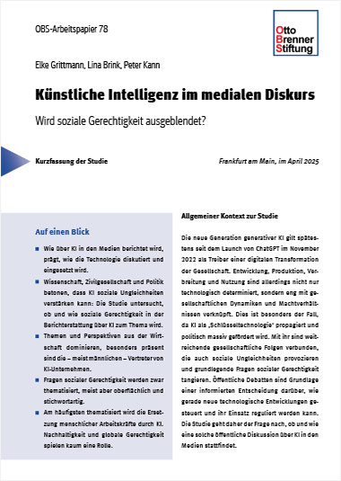 Kurzfassung: Künstliche Intelligenz im medialen Diskurs