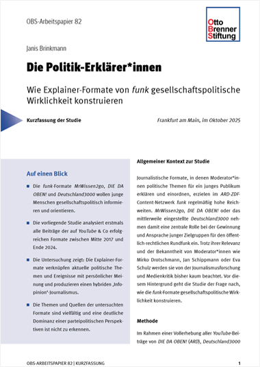 Kurzfassung: Die Politik-Erklärer*innen Kurzfassung: Die Politik-Erklärer*innen