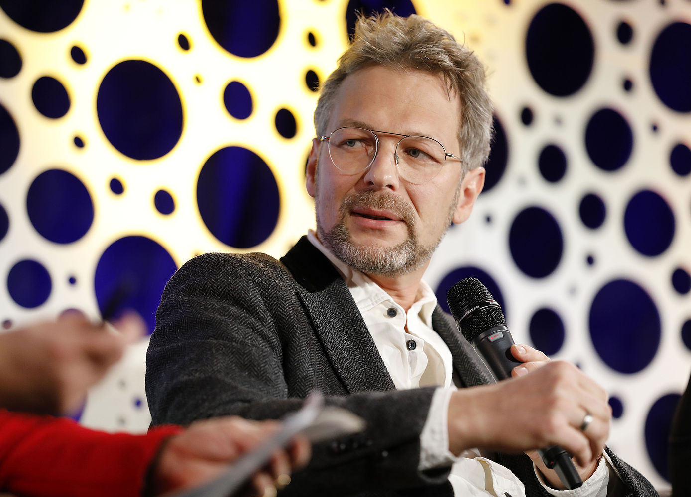 Volker Weiß, Historiker und Publizist, auf der Podiumsdiskussion der Medientagung 2018.