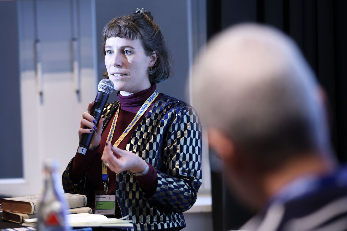 Panel 3:Katharina Keil, Universität Lausanne, bei ihren Ausführungen.