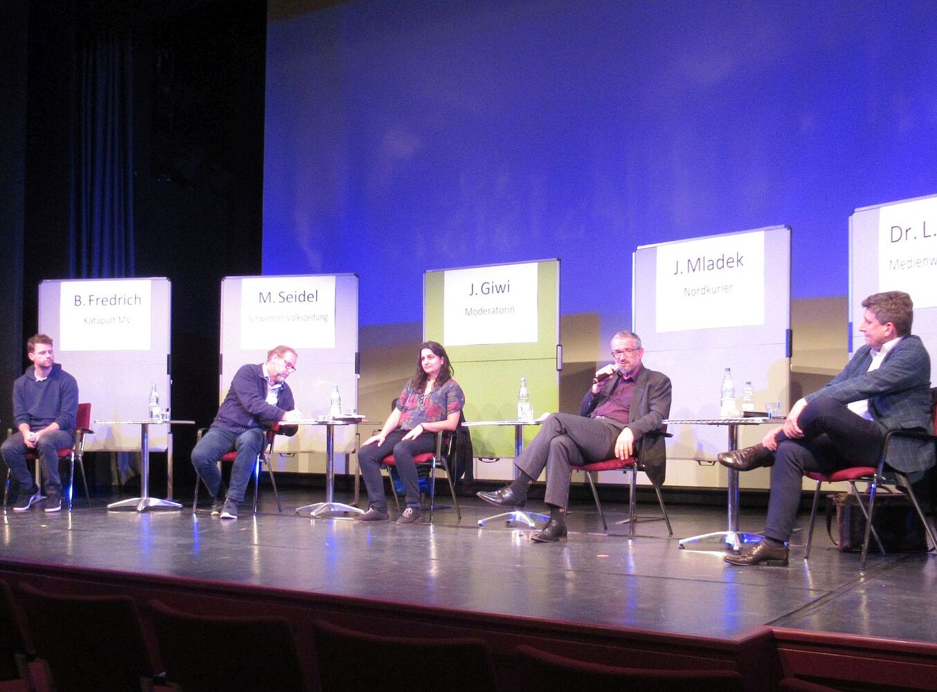 Podiumsgespräch bei der Veranstaltung in Neubrandenburg